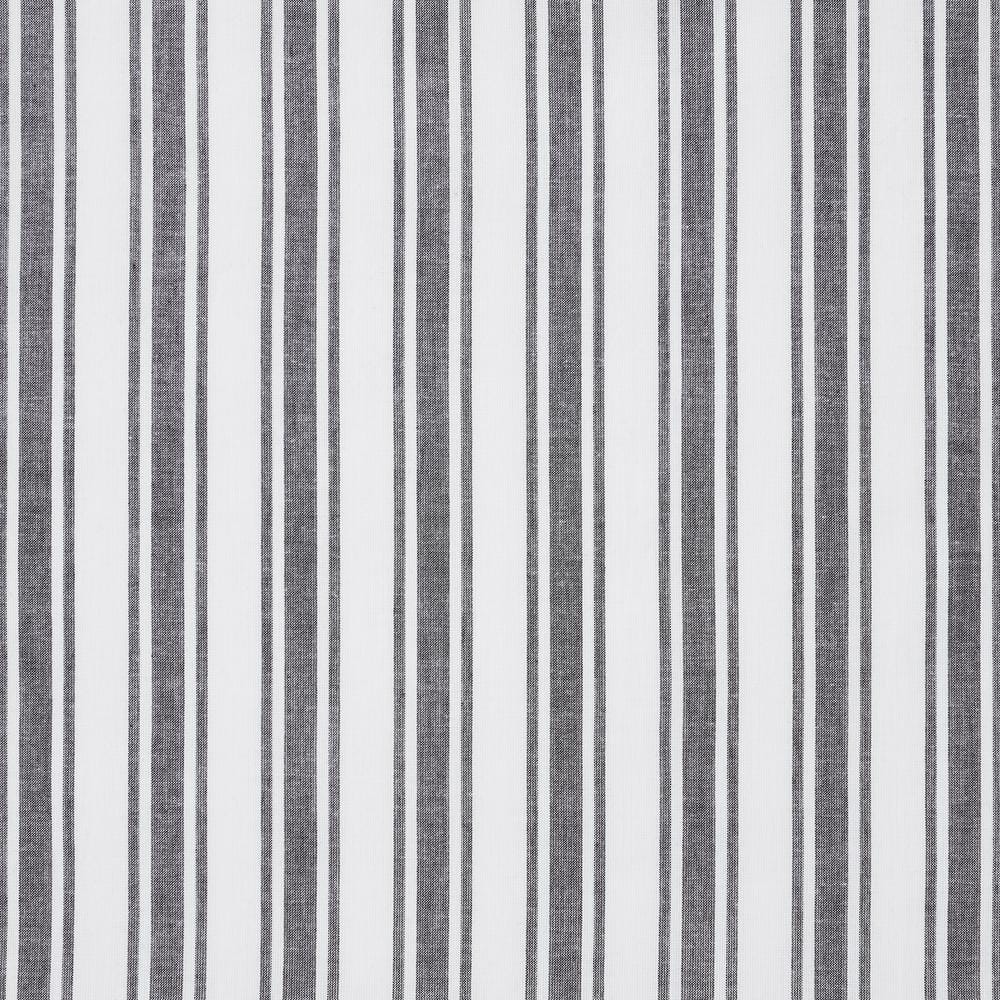 Sawyer Mill Black and White Ticking Stripe Fabric Shower Curtain 72x72