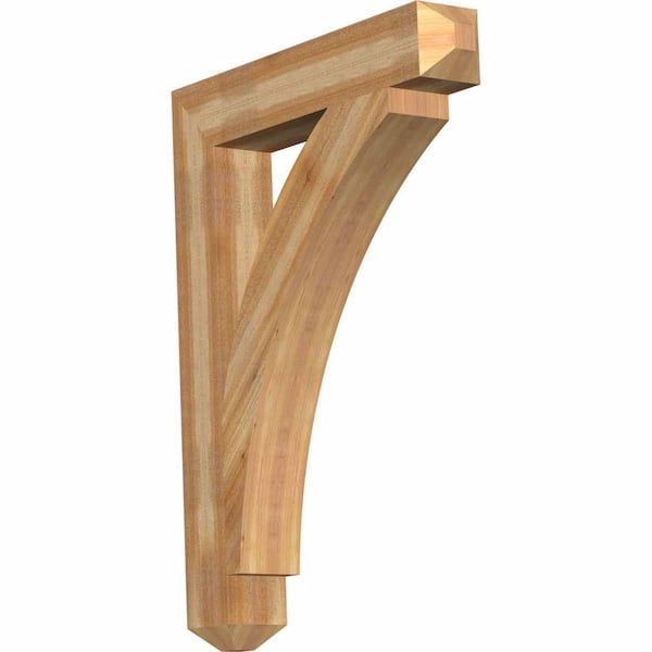 Ekena Millwork 6 in. x 48 in. x 36 in. Western Red Cedar Thorton Craftsman Rough Sawn Bracket