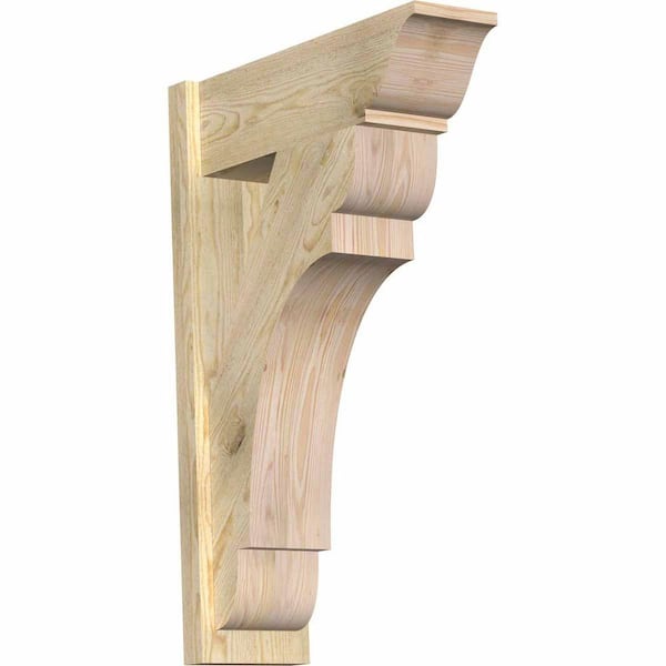 Ekena Millwork 8 in. x 36 in. x 24 in. Olympic Traditional Rough Sawn Douglas Fir Outlooker