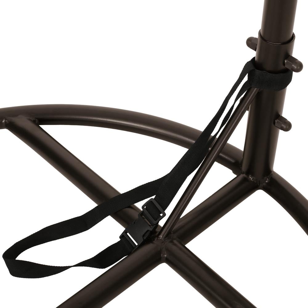 Brown Powder-Coated Iron Hammock Chair Stand with Round Base
