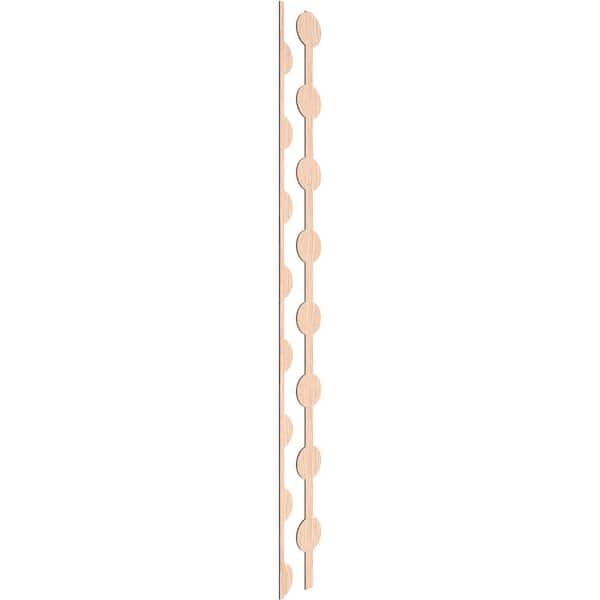 Ekena Millwork Bridgeport 94 in. H x 0.25 in. W Slatwall Panels in Red Oak 12-Pack