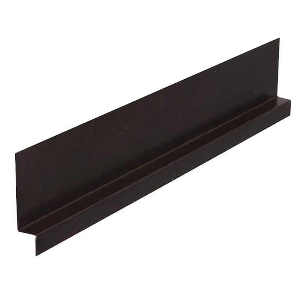 Gibraltar Building Products 5/8 in. x 10 ft. Galvanized Steel Z Bar Flashing in Dark Brown