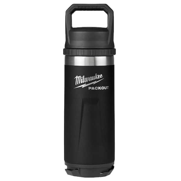 PACKOUT Black 18 oz. Insulated Bottle W/Chug Lid
