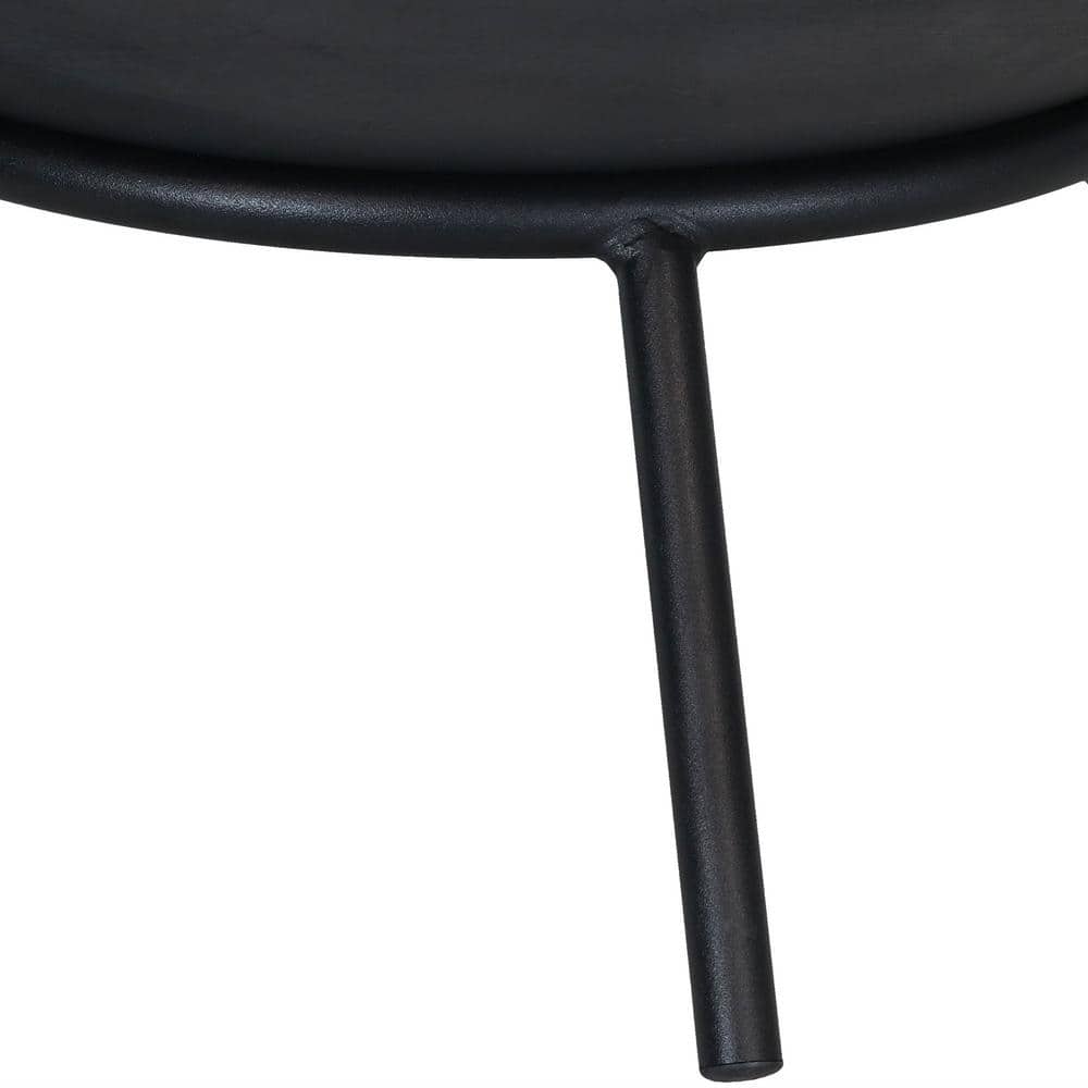 22-Inch Gray Cast Iron Wood-Burning Fire Pit with Stand