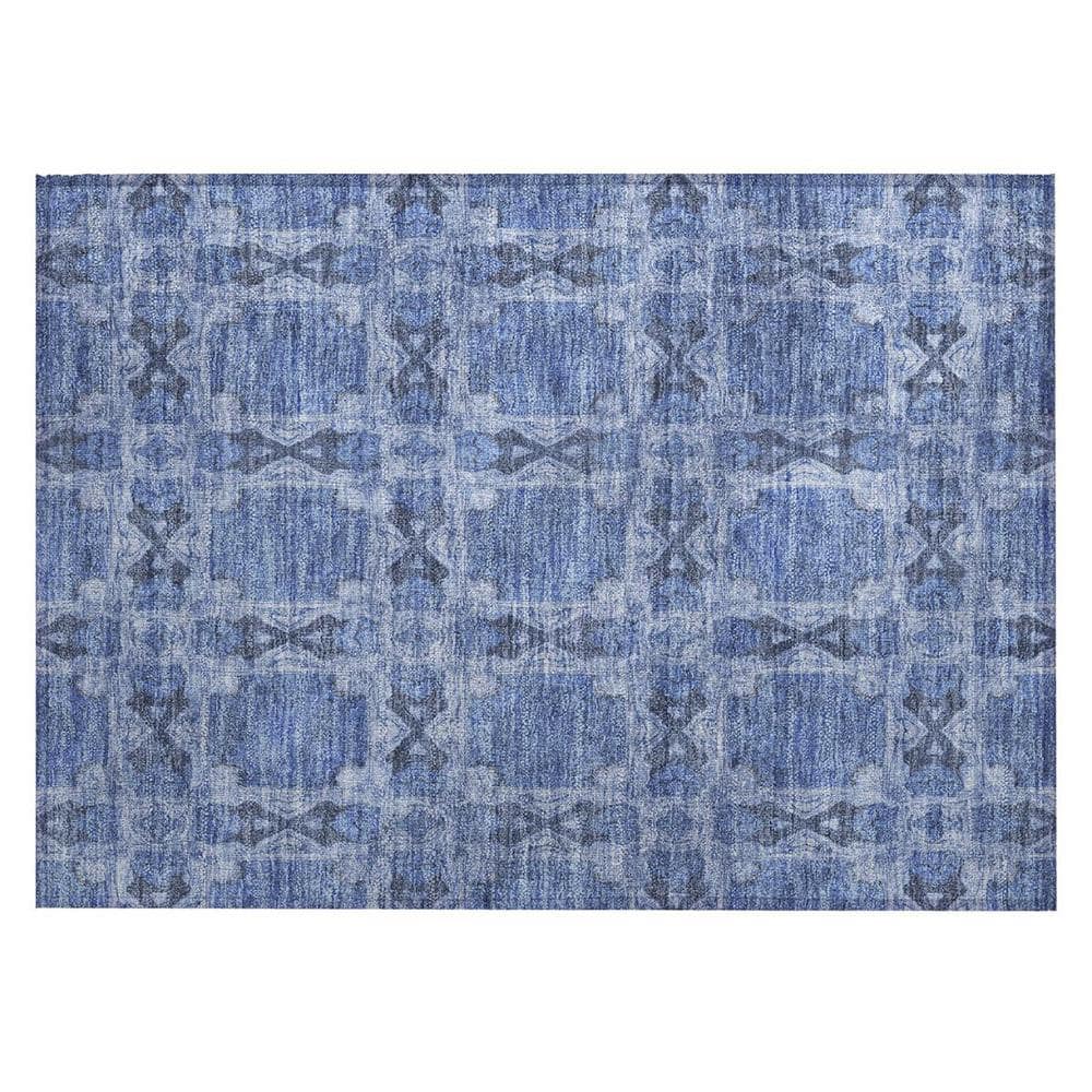 2 X 3 Denim Blue and Gray Floral Outdoor Area Rug price history on PriceWatchPro