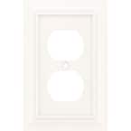 Architectural White 1-Gang Single Duplex Wall Plate (1-Pack)