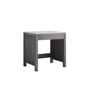 Jacques 30 Inch Single Bathroom Vanity Cabinet with Make-Up Table in Distressed Grey