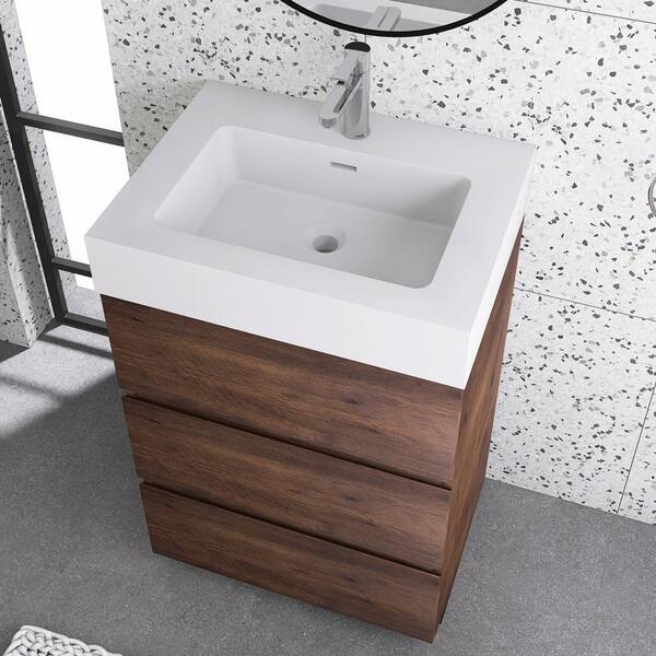 JimsMaison 24 in. W x 18 in. D x 37 in. H Single Sink Freestanding