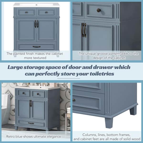 Magic Home 30 in. x 18 in. x 33 in. Functional Storage Bathroom