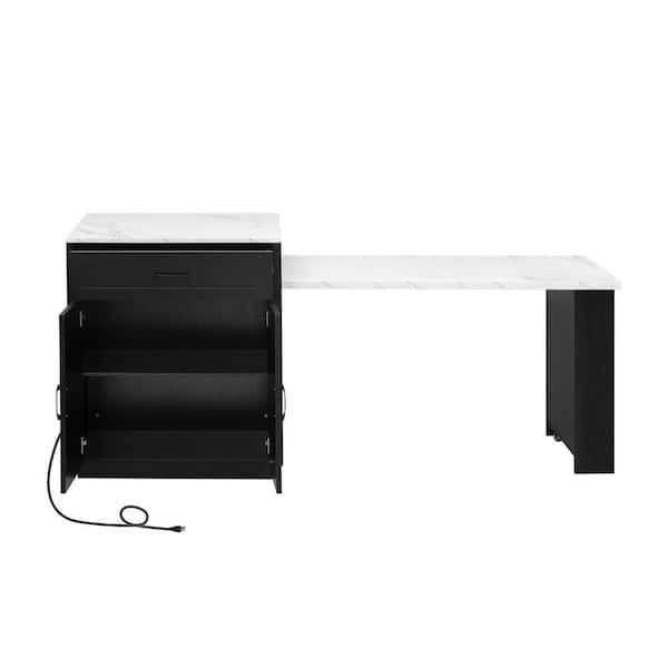 31.5 in. W x 27.6 in. D x 36.2 in. H Bathroom Black Linen Cabinet
