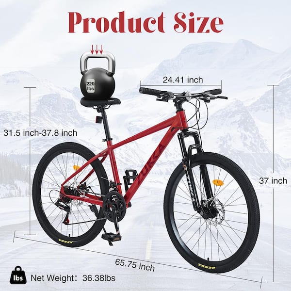 AFAIF 26 Road Bike, 24-Speed Suspension Outdoor Mountain Bike