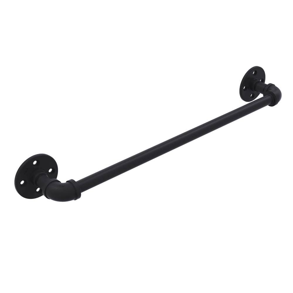 Matte Black Industrial Wall Mounted 18" Towel Bar
