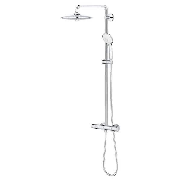 Euphoria 260 CoolTouch 3-Spray Thermostatic Shower System in StarLight Chrome