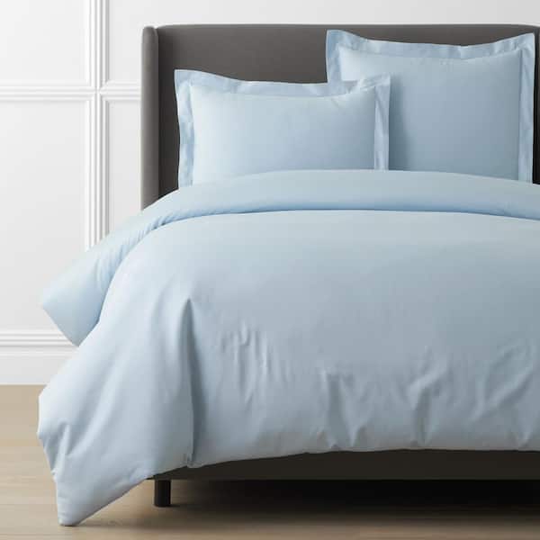 Legends Luxury Egyptian Cotton Sky Blue Full Sateen Duvet Cover