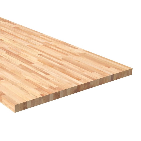 5 ft. L x 30 in. D Unfinished Maple Solid Wood Butcher Block Desktop Countertop With Square Edge
