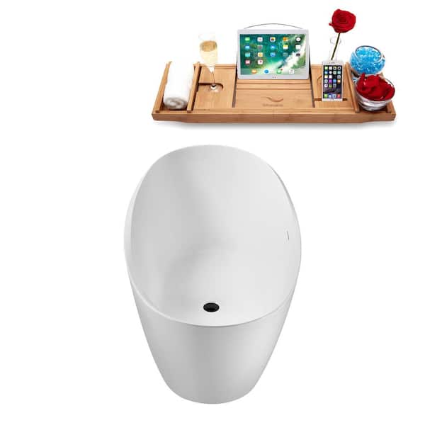 Streamline 59 in. x 29 in. Acrylic Freestanding Soaking Bathtub in