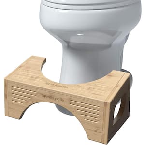 Bamboo Flip Toilet Stool 7 in. and 9 in. Height 2-Sizes in 1