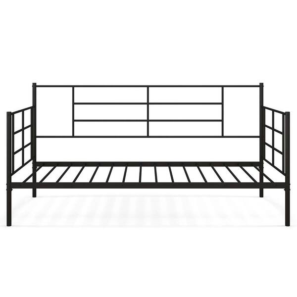 Costway Black Twin Size Metal Daybed HeavyDuty Sofa Bed Frame Mattress Foundation HU10484 The
