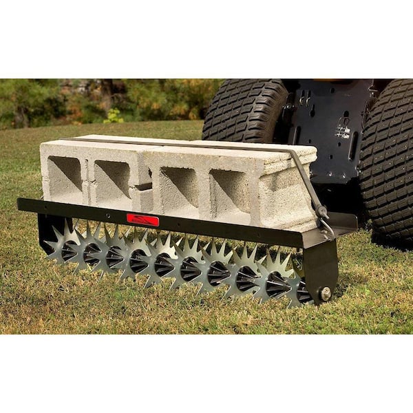 Width Tow-Behind Hitch Pin Zero-Turn Capable Brinly-Hardy Spike Aerator 40 in 