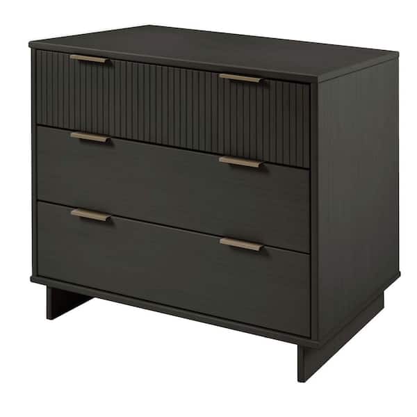 Manhattan Comfort Granville Dark Grey 2-Drawer 18.11 in. W Nightstand and  3-Drawer 37.8 in. W Standard Dresser (Set of 2) GRAN045 - The Home Depot