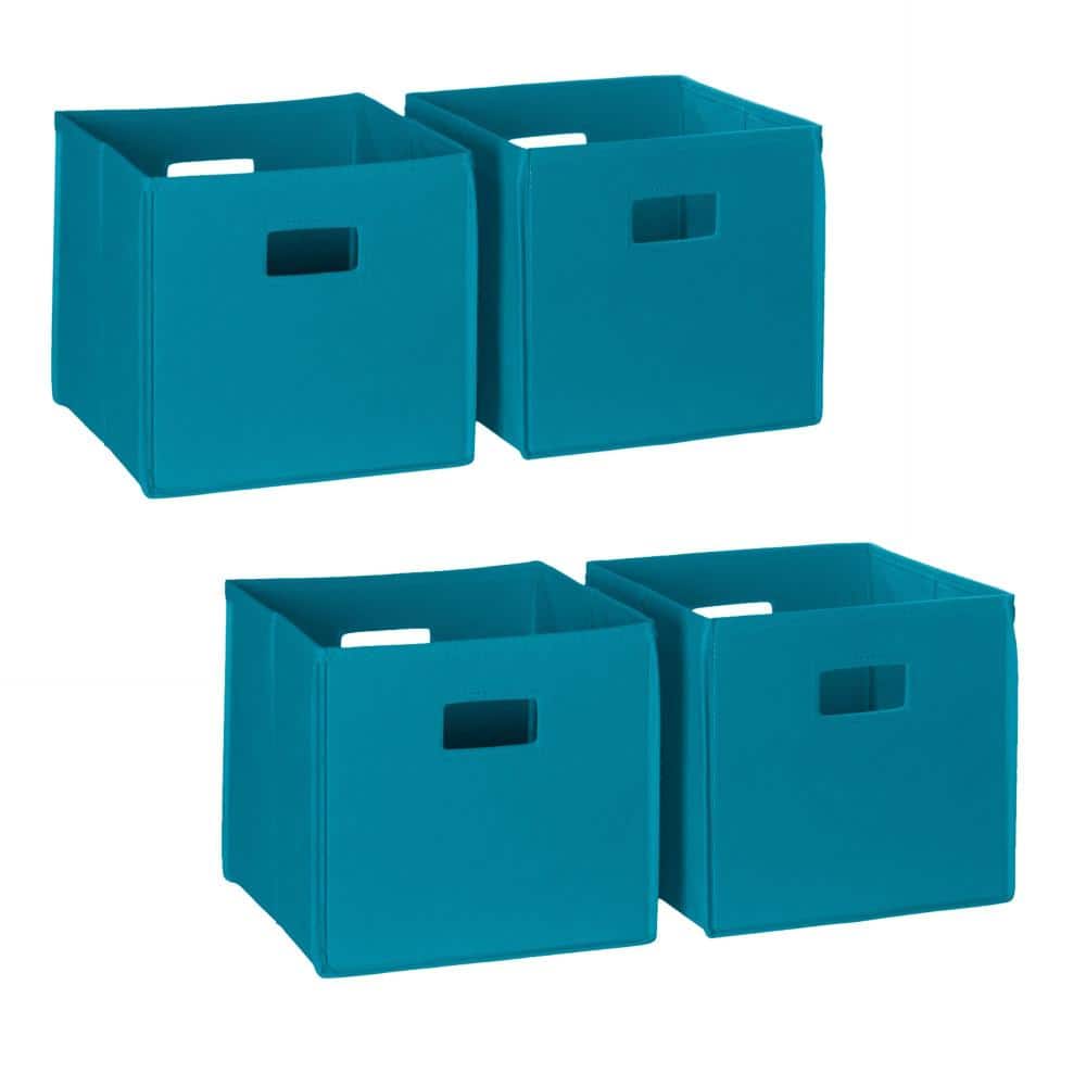 10.5 in. W x 10.5 in. D x 10 in. H Kids Four Piece Folding Storage Bin in Turquoise price history on PriceWatchPro