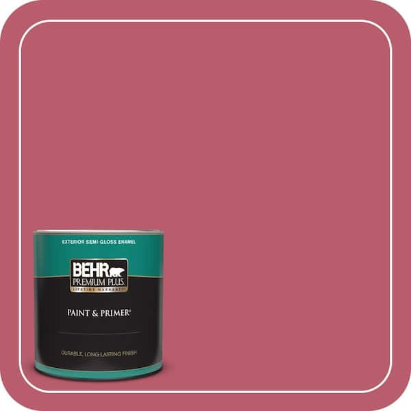 BEHR PREMIUM PLUS 1 qt. #MQ1-06 Sensuous Semi-Gloss Enamel Exterior Paint & Primer