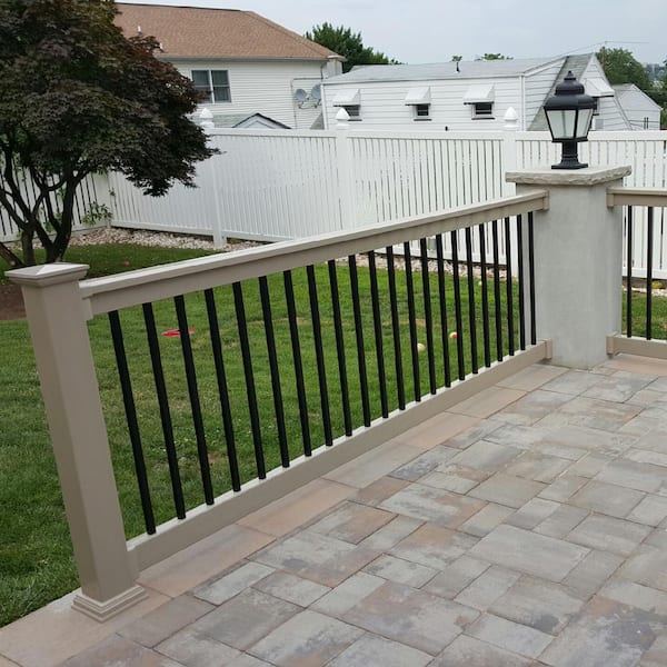 Weatherables Vilano 3 ft. H x 8 ft. W Vinyl Khaki Railing Kit