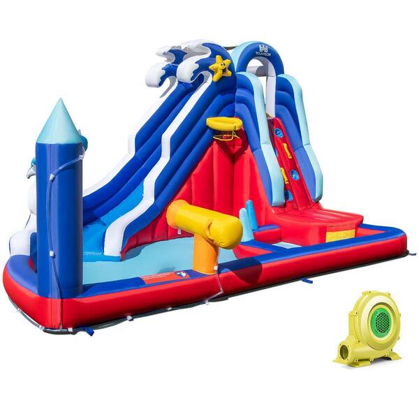 Inflatable Water Slide For Kids – Compact 4 Styles, Includes Foot Pump, Outdoor Summer Fun For Backyard (200 X 80 X 85 Cm)