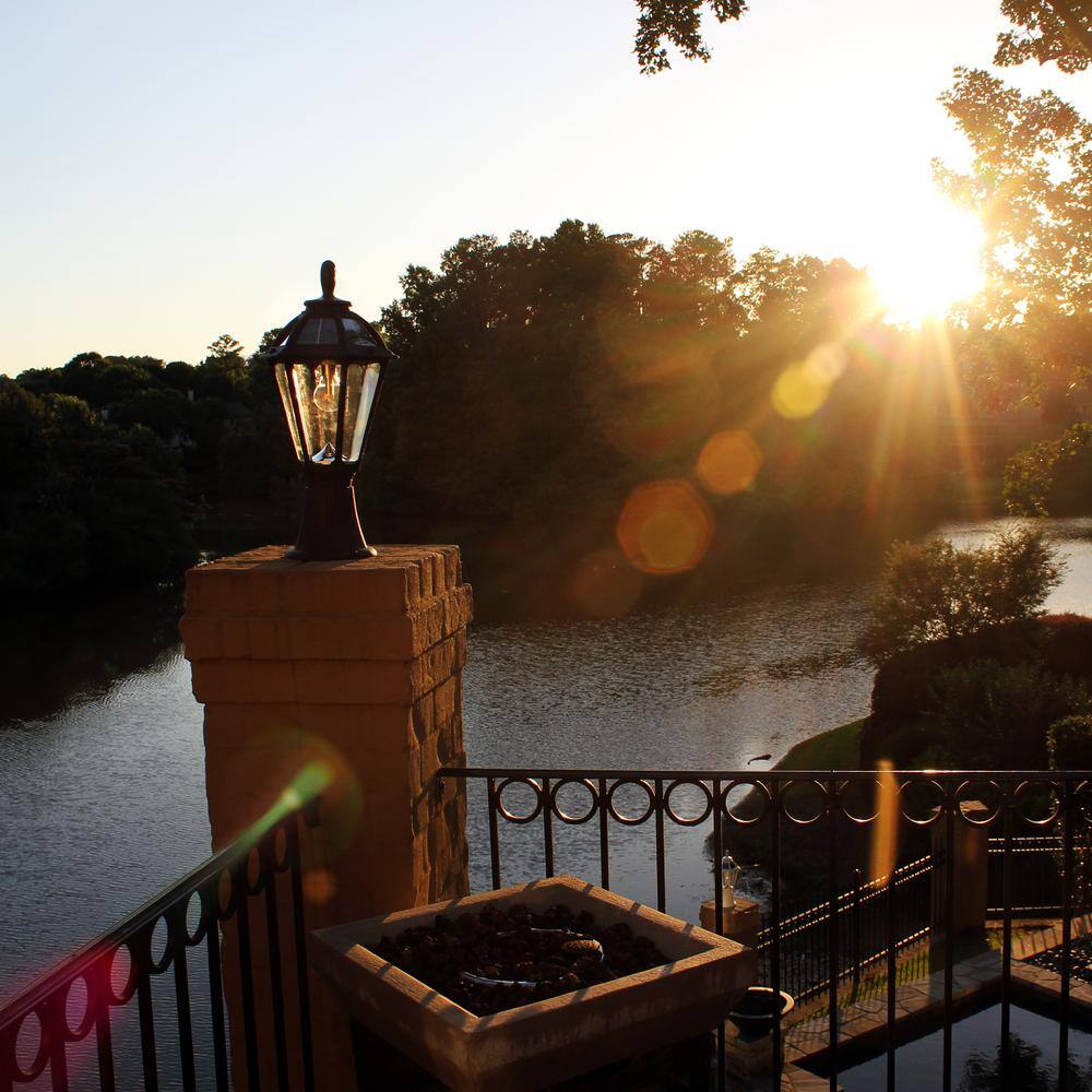 Polaris Black Solar LED Outdoor Post Light with Multiple Mounting Options