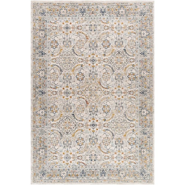 Beckham Off-White/Multi Medallion 9 ft. x 12 ft. Indoor Area Rug
