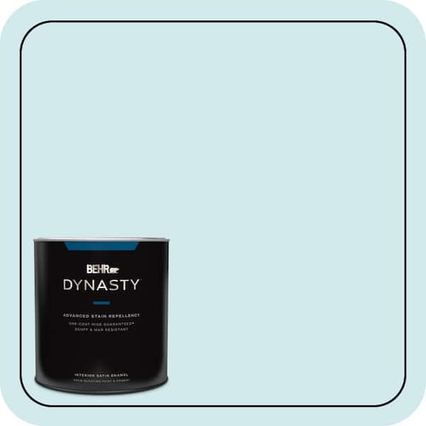 BEHR DYNASTY 1 qt. #540C-1 Mineral Water Satin Enamel Interior Stain-Blocking Paint & Primer