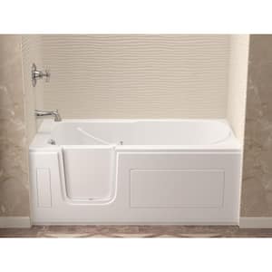 HD Series 60 in. Left Drain Step-In Walk-In Soaking Bath Tub with Low Entry Threshold in White