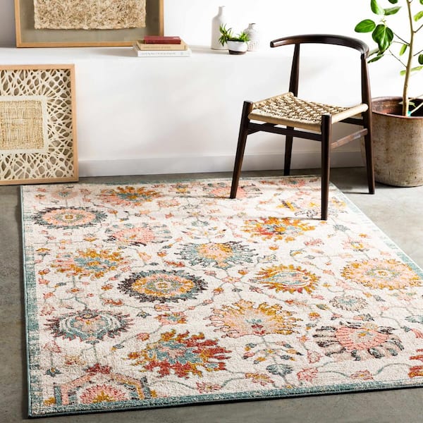 Twilight Dusty Pink/Sky Blue/Light Gray 8 ft. x 10 ft.Area Rug