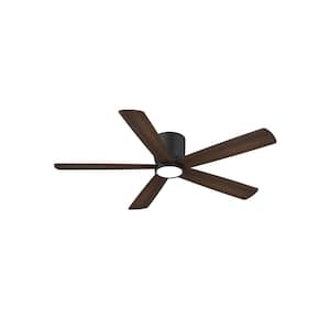 Britton 52 in. Integrated LED Indoor Matte Black Ceiling Fan with Light Kit and Remote Control