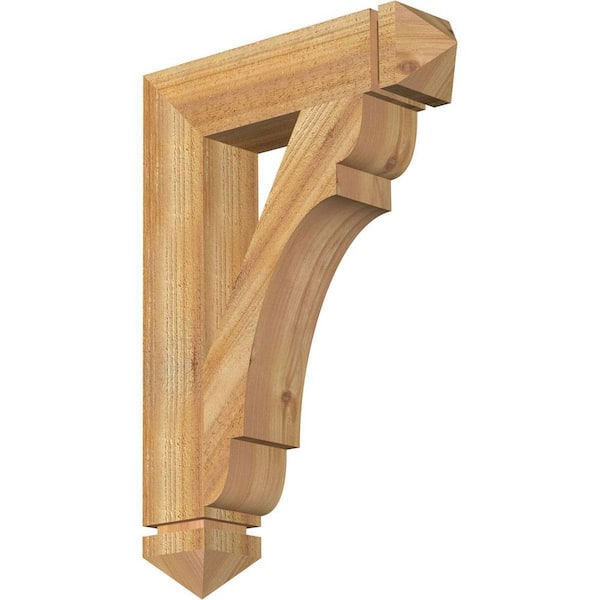 Ekena Millwork 4 in. x 26 in. x 18 in. Western Red Cedar Olympic Arts and Crafts Rough Sawn