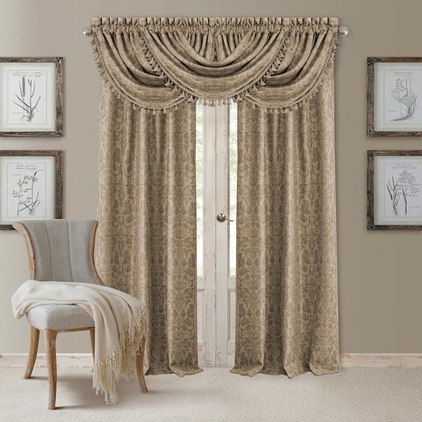 Antonia Blackout Window Curtain, Taupe - 52"W x 108"L
