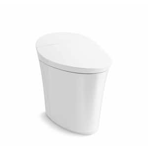 Veil Comfort Height Intelligent 1-Piece 0.8 GPF Dual Flush Elongated Toilet in White with built in bidet, Seat Included