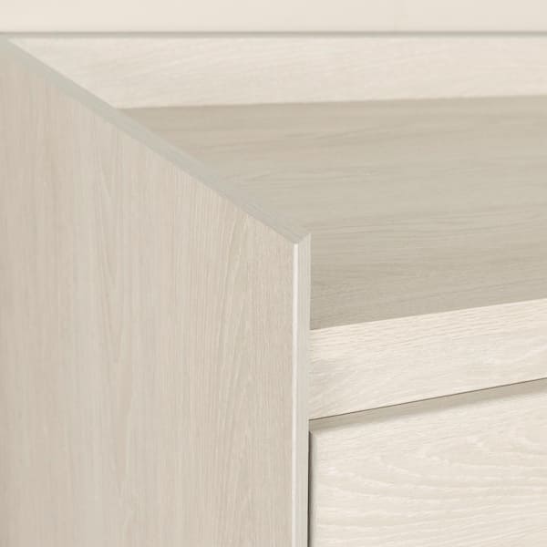 White stained hotsell oak veneer nightstand