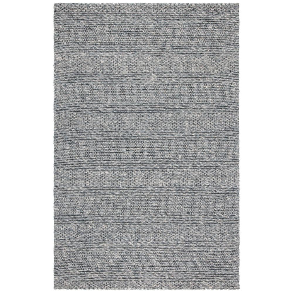 Marbella 4' x 6' Gray Wool and Synthetic Flat Woven Rug