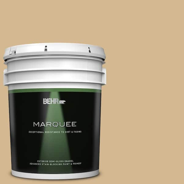 BEHR MARQUEE 5 gal. #320F-4 Desert Camel Semi-Gloss Enamel Exterior Paint & Primer