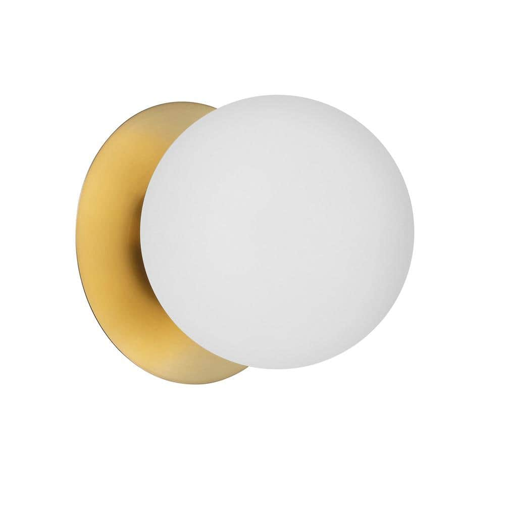 Dainolite Burlat 1-light Led Compatible Aged Brass Wall Sconce Bur-51w 