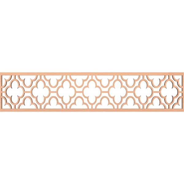Ekena Millwork Chicago Fretwork 0.375 in. D x 46.75 in. W x 10 in. L Alder Wood Panel Moulding