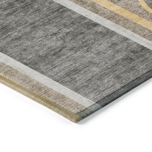 Chantille ACN532 Taupe 1 ft. 8 in. x 2 ft. 6 in. Machine Washable Indoor/Outdoor Geometric Area Rug