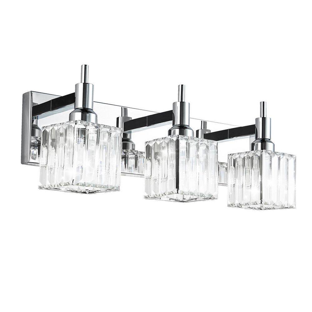 EDISLIVE Orillia 19.7 in. 3Light Modern Chrome Bathroom Vanity Light