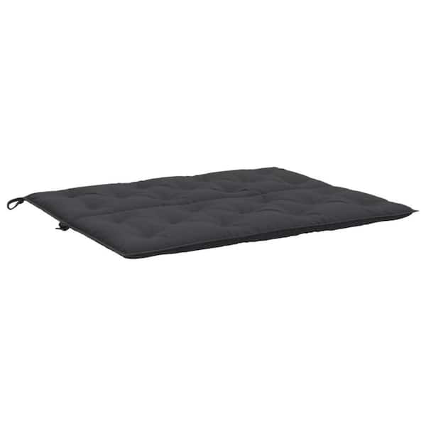 47.2 in. x 19.7 in. Black Rectangular Outdoor Cushion for Bench with Tufted Oxford Fabric