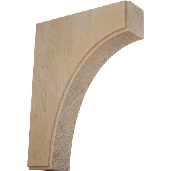 Ekena Millwork 1-3/4 in. x 6 in. x 8 in. Unfinished Wood Maple Clarksville Corbel