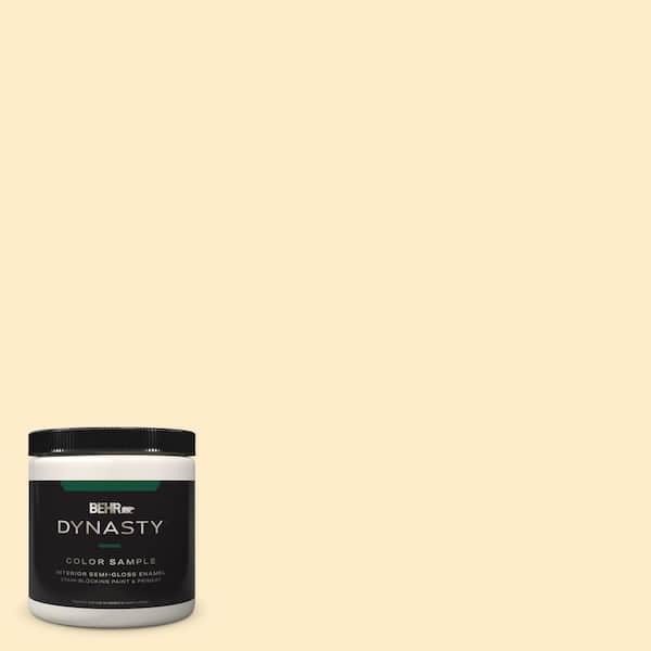 BEHR DYNASTY 8 oz. #P270-1 Honey Infusion Semi-Gloss Enamel Stain-Blocking Interior/Exterior Paint and Primer Sample