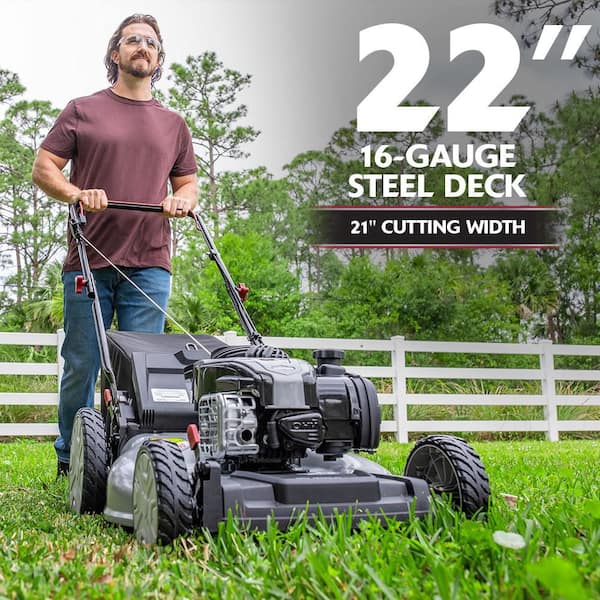 Murray - 21 in. 140 cc Briggs and Stratton Walk Behind Gas Push Lawn Mower with Height Adjustment and with Mulch Bag