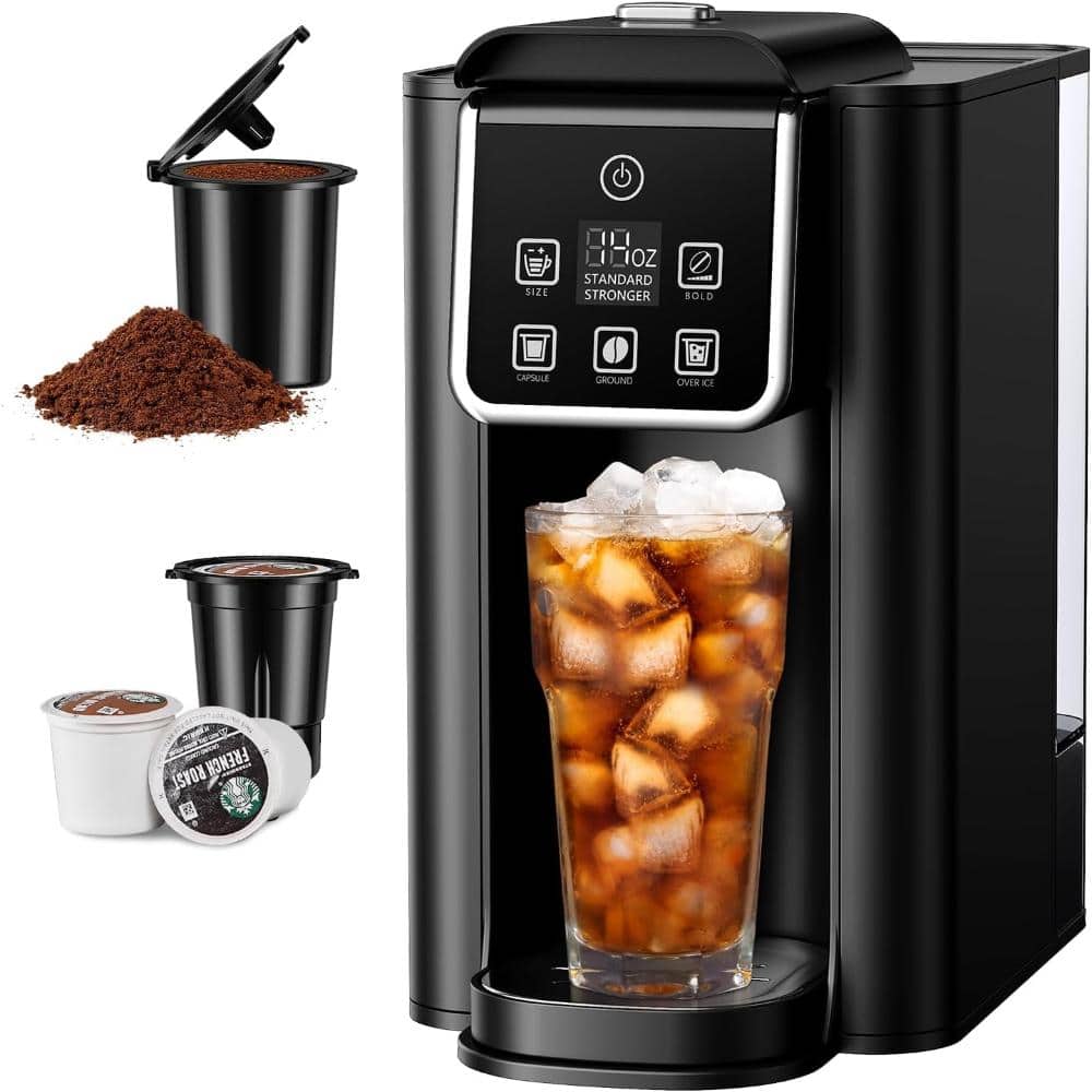 Single Serve Coffee Maker 2.0, Hot and Iced Coffee Machine for K Cup Pods & Ground Coffee, Black price history on PriceWatchPro