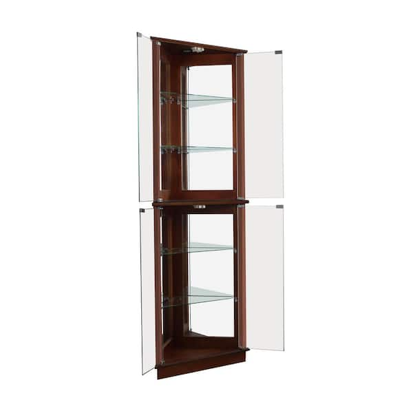 Franklyn corner deals lighted curio cabinet